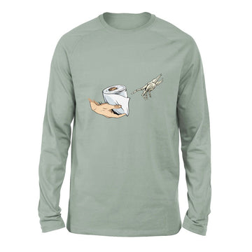 Creation Of Adam - Toilet Paper Men/Unisex Drop Shoulder Sweatshirt in Dusty Blue color